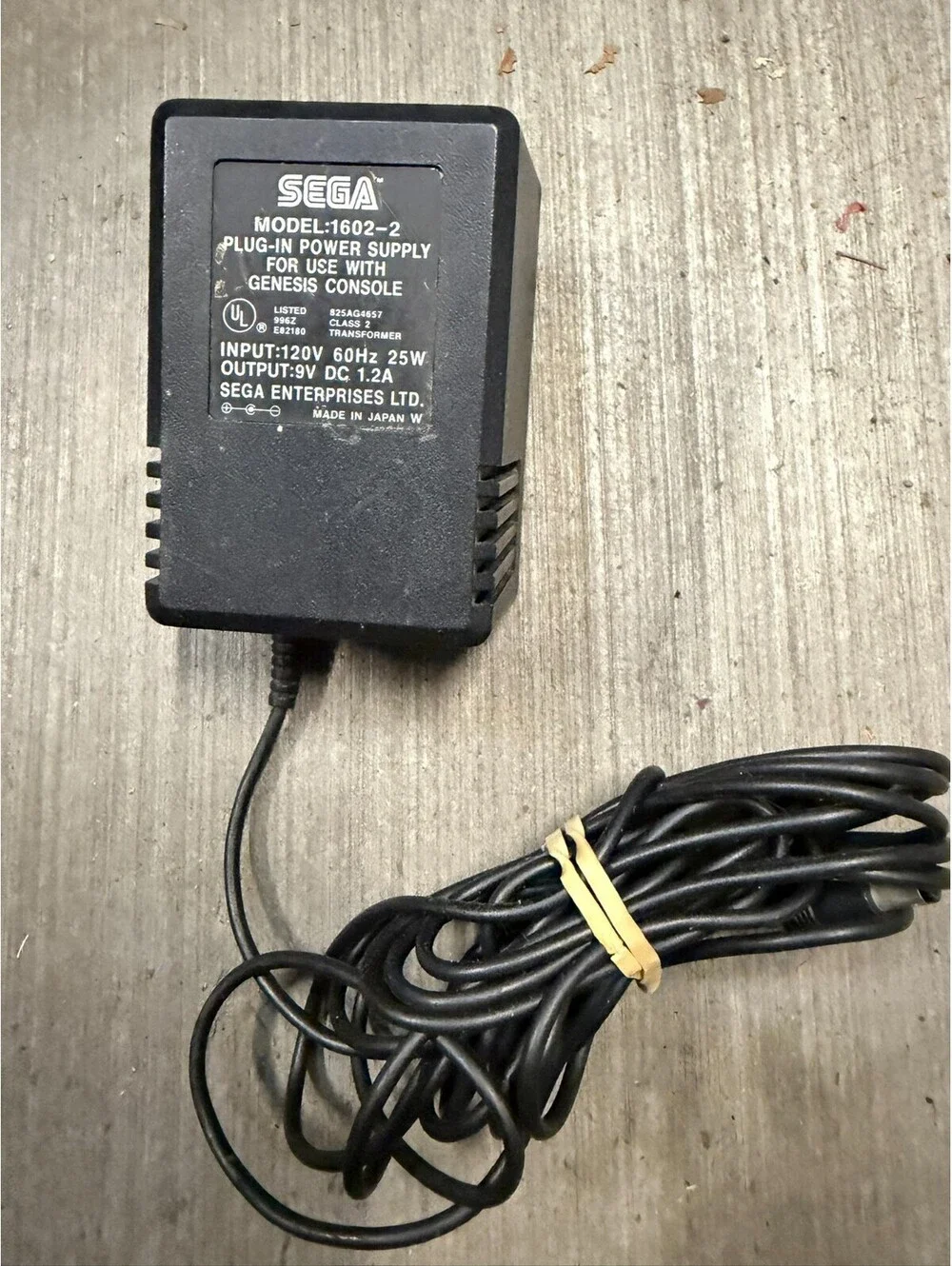 Sega Genesis Model 1602-2 AC Adapter OEM Original Genuine Power Supply